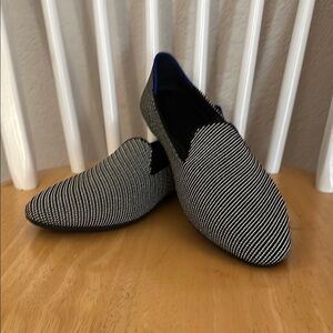 Rothy's Almond Loafer, black and white